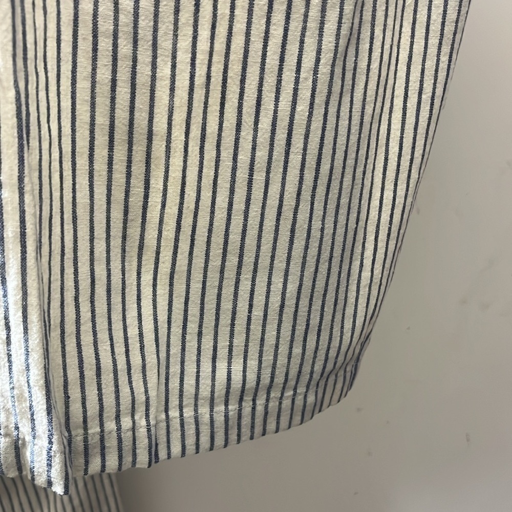 Jolt pants size 13! Large Linen blend! Cream with blue stripes! Nice pants! - Picture 6 of 8